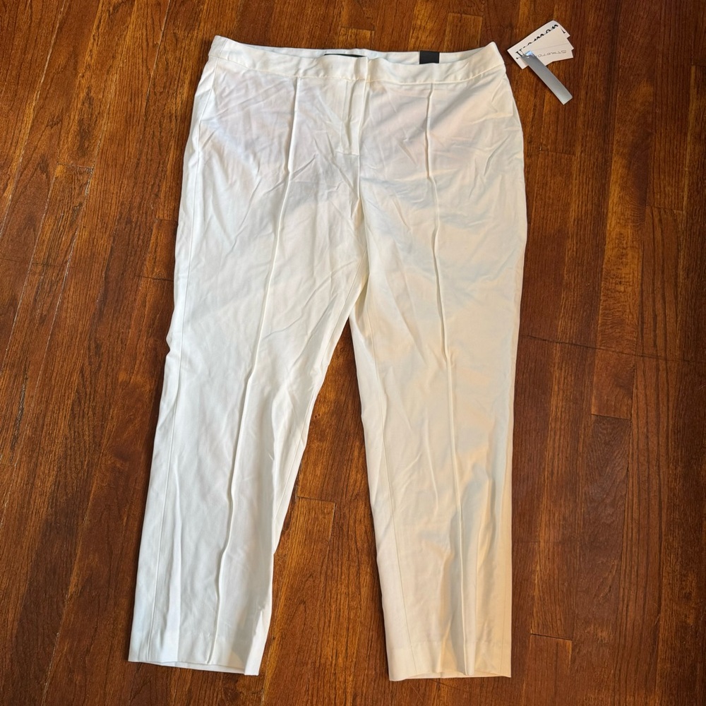 Amanda + Chelsea White Modern Fit Stretch Trousersrs